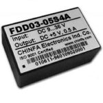 FDD03-05S4A, DC-DC, 2.5Вт, вход 9:36В, выход 5В/500мА, изоляция 1500В DC, remote on/off, корпус DIP2