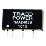 TMA 2405S, Преобразователь DC/DC на печатную плату вход 24В выход 5В 0.2A 1Вт 4-Pin SIP