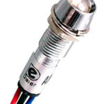 N-XD8-1W-R, Лампа неоновая с держателем красная 24VDC