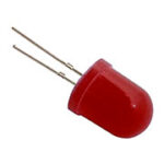 10 mm red 30 mCd 20, Светодиод RUICHI, 10 мм, красный, угол излучения 20 градусов