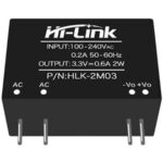 HLK-2M03, Блок питания на печатную плату Hi-Link HLK-2M03, 85-264 В (АС) 0.6 А, 3,3 В, корпус из пол