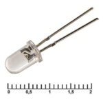 5RWWC 18000mcd 6500K 3,4v 15d, Светодиод RUICHI 5RWWC, 18000 мКД, 6500K, 3,4 В, угол излучения 15 гр